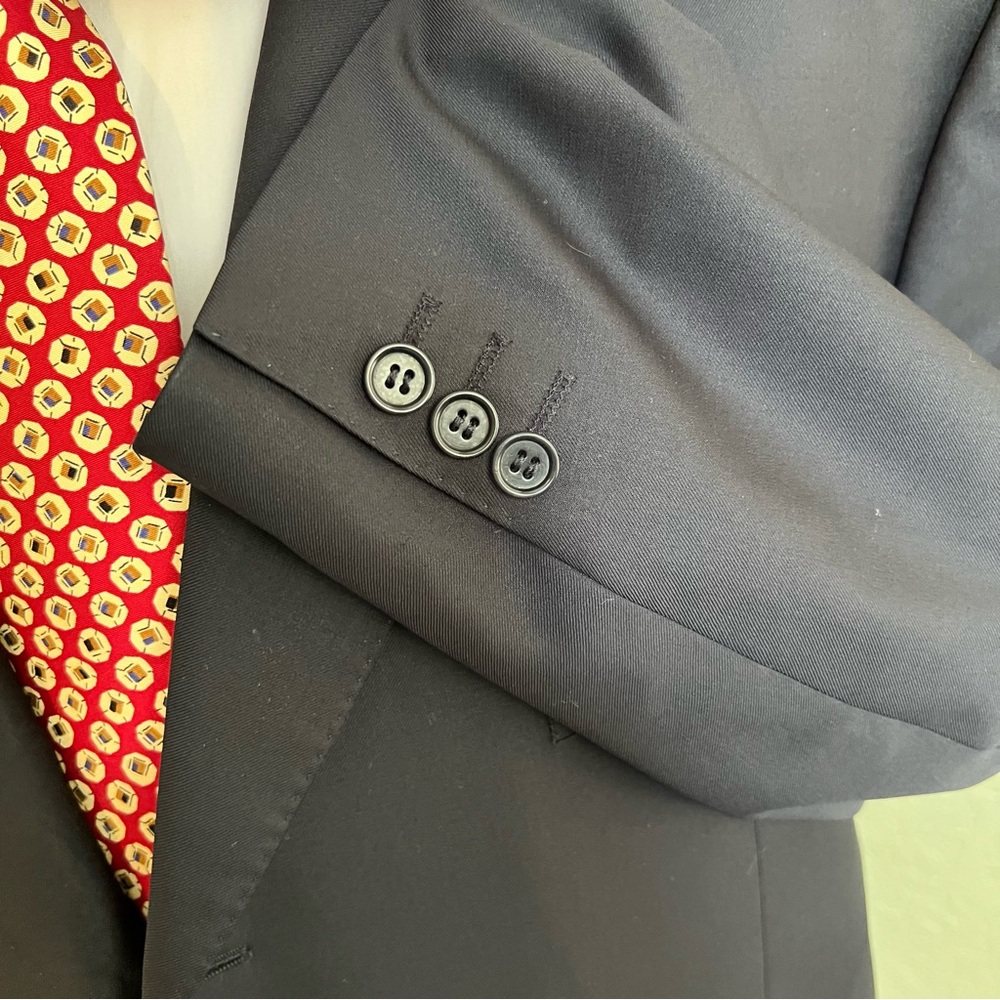 Canali Men's Blue Blazer Loro Piana Tasmanian 120 Wool, Size 62 (US52) - Picture 5 of 16